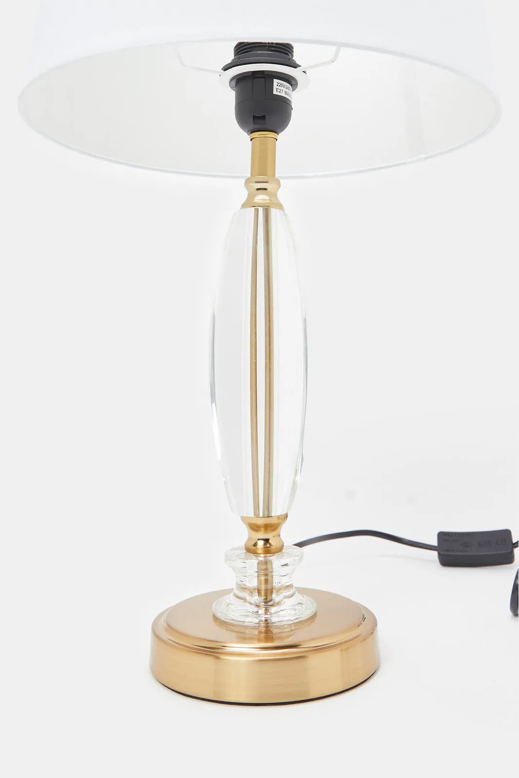 Gold Metal And Crystal Glass Table Lamp