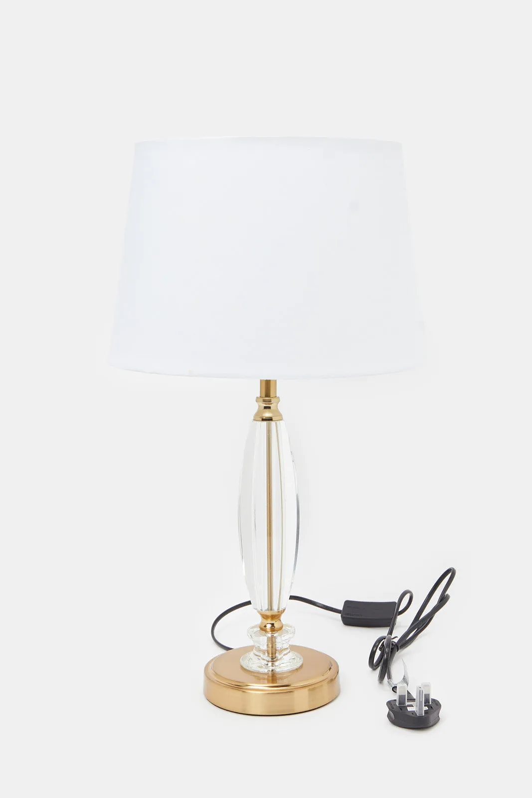 Gold Metal And Crystal Glass Table Lamp