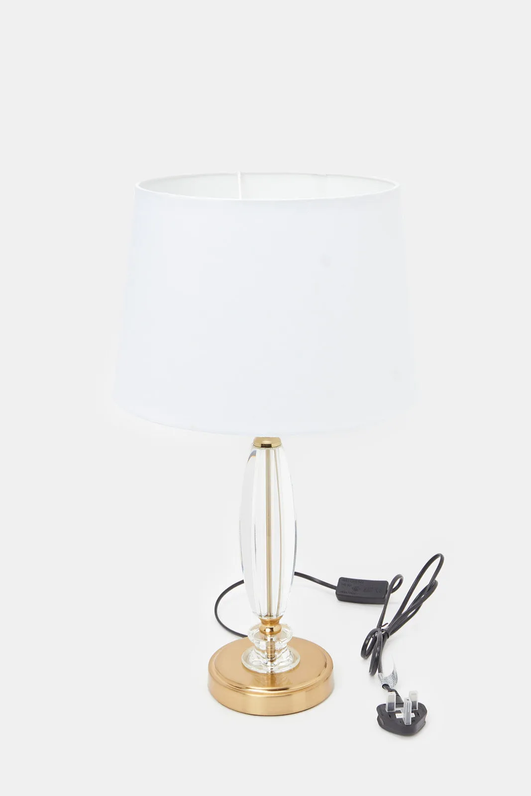 Gold Metal And Crystal Glass Table Lamp