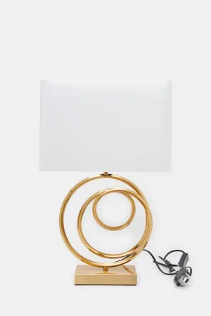 Gold Metal Ring With Base Table Lamp