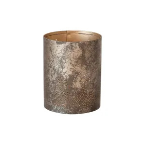 Gold Metal Votive Holder w/ Tree Cut-Outs