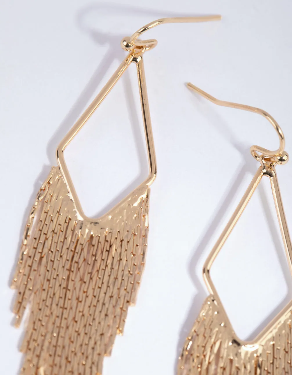 Gold Mini Tassel Drop Earrings