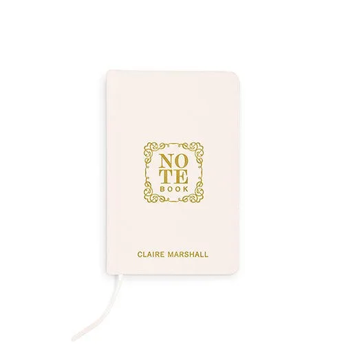 Gold Note Book Personalized Wedding Ceremony Vows Pocket Journal