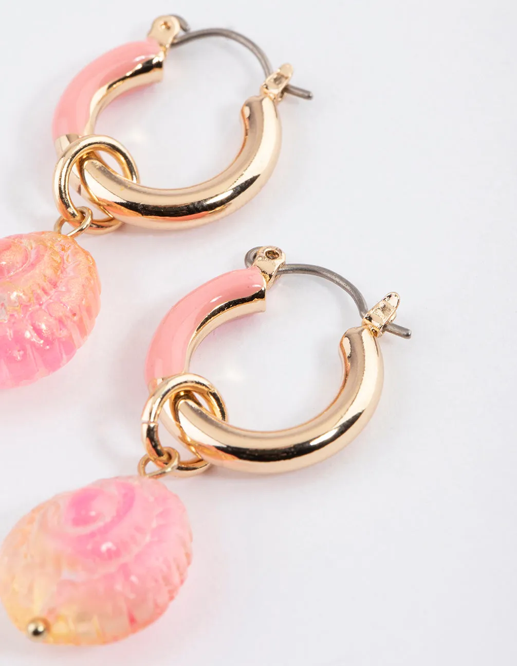 Gold Ombre Shell Drop Earrings