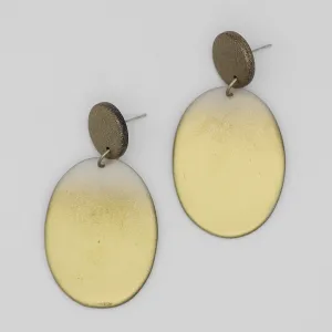 Gold Oval Bailee Drop Earrings