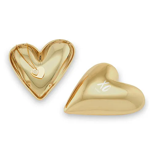 Gold Personalized Heart Women's Jewelry Wedding Ring Box