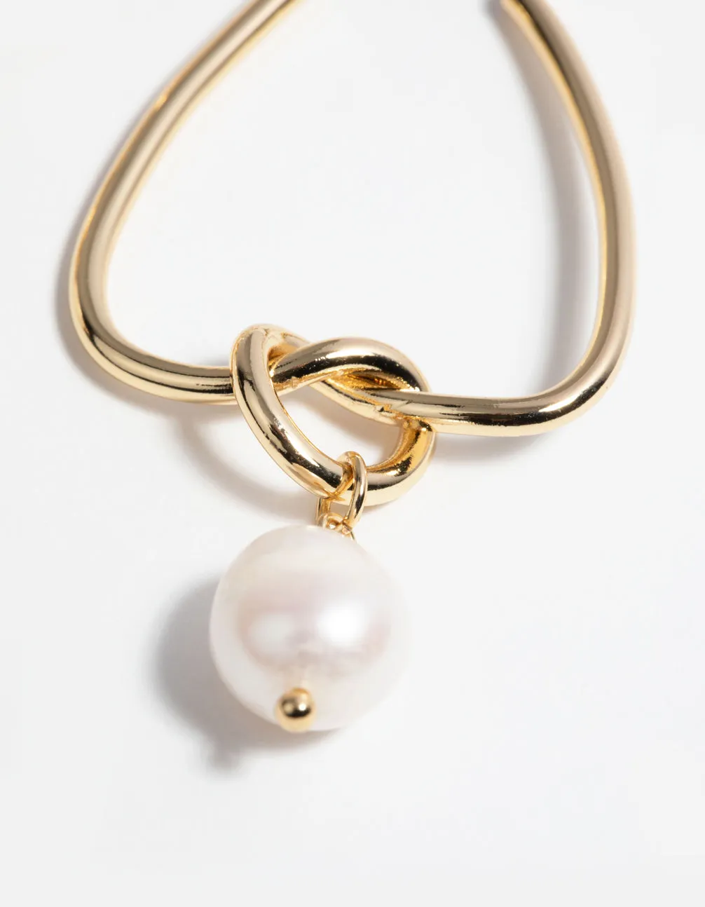 Gold Plated Statement Earrings with Freshwater Pearls