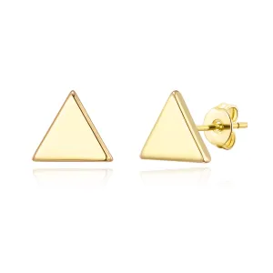 Gold Plated Triangle Stud Earrings