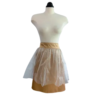 Gold Satin and Crinoline Half Apron