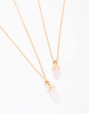 Gold Semi-Precious Shard Necklace Pack