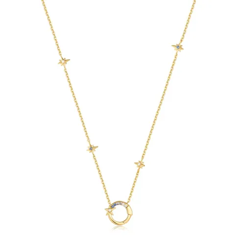 Gold Star Chain Charm Connector Necklace