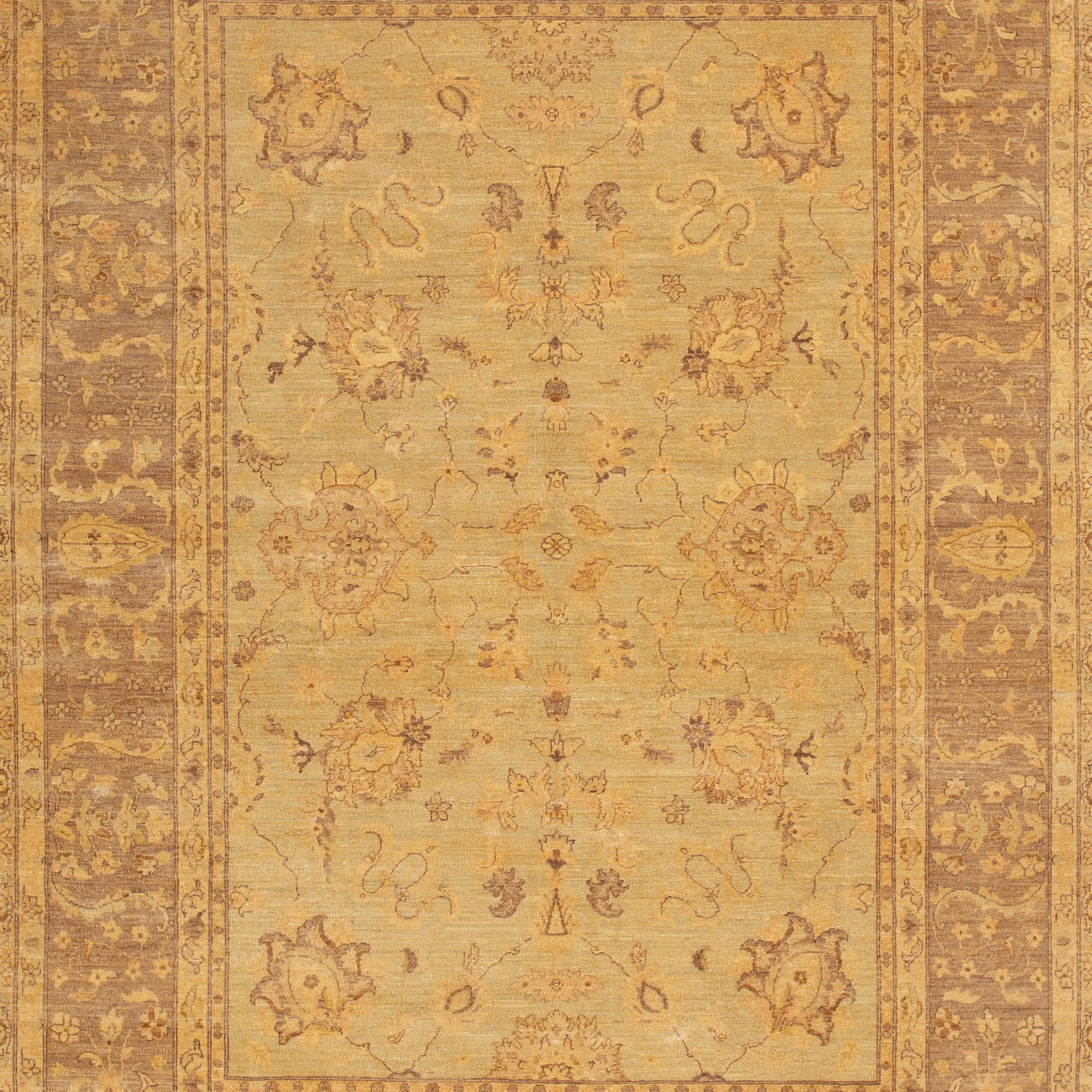 Gold Traditional Wool Rug - 8'6" x 11'11"