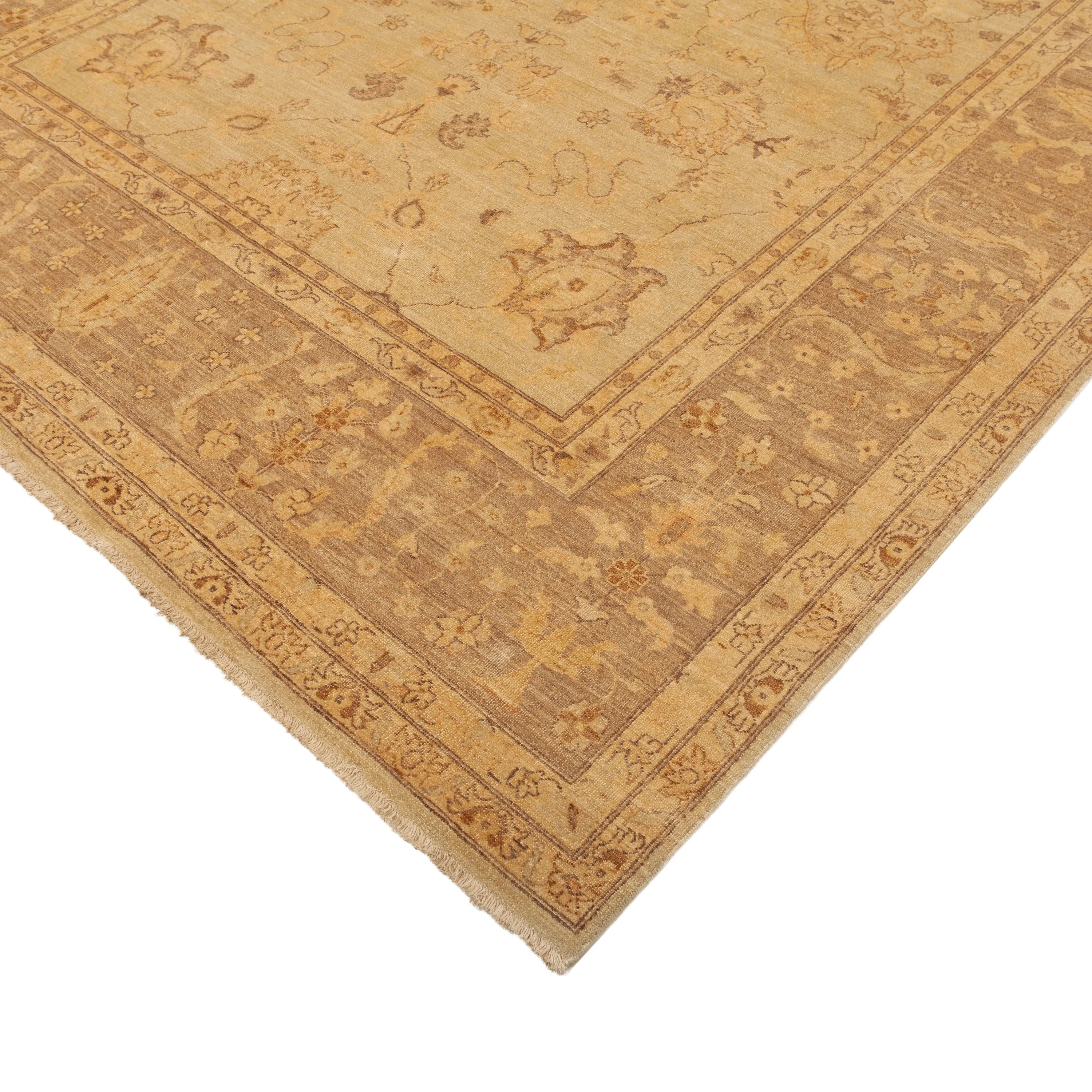 Gold Traditional Wool Rug - 8'6" x 11'11"