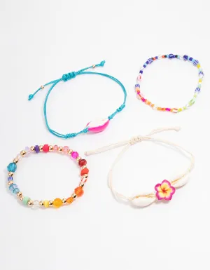 Gold Tropical Bracelet 4-Pack