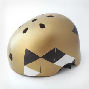 Gold with Triangles Bike Helmet