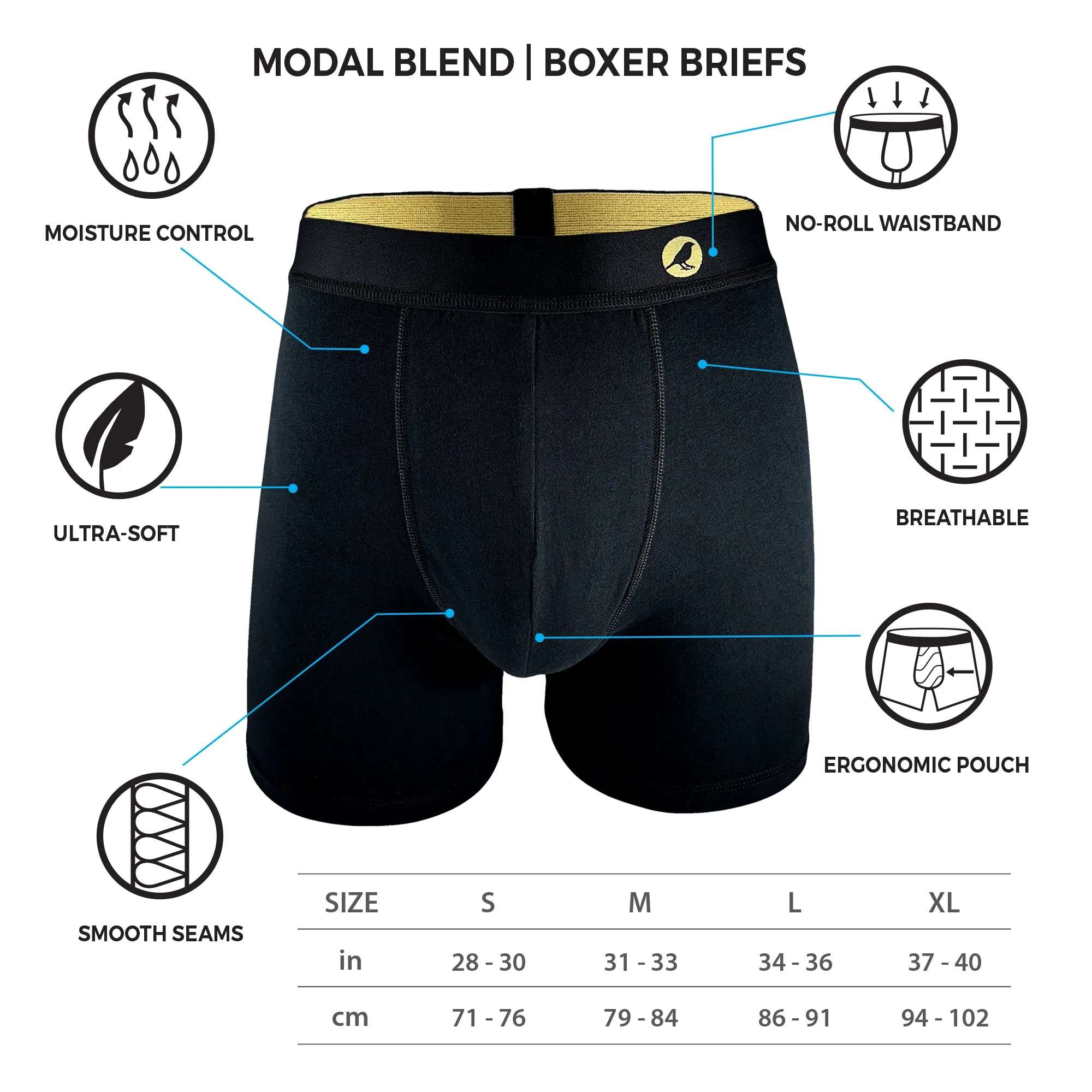 GoldBlack Black & Gold Boxer Brief