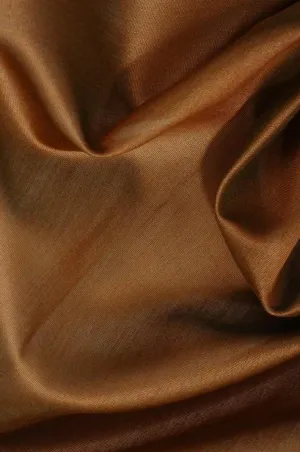 Golden Brown Cotton Silk Fabric