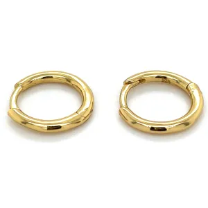 Golden Clicker Hoop Earrings