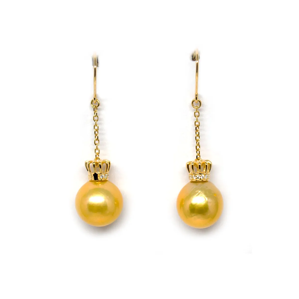 Golden Crown Edison Pearl Earrings