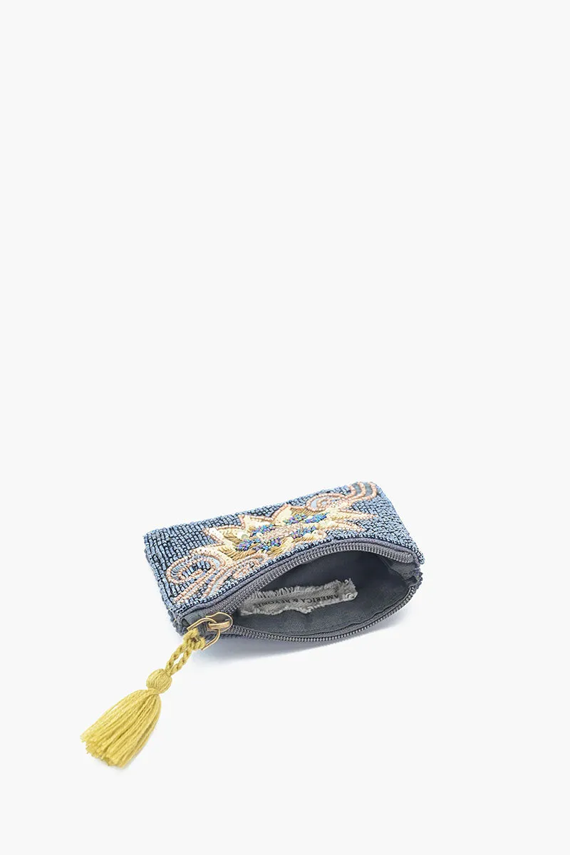 Golden Glow Embroidered Pouch