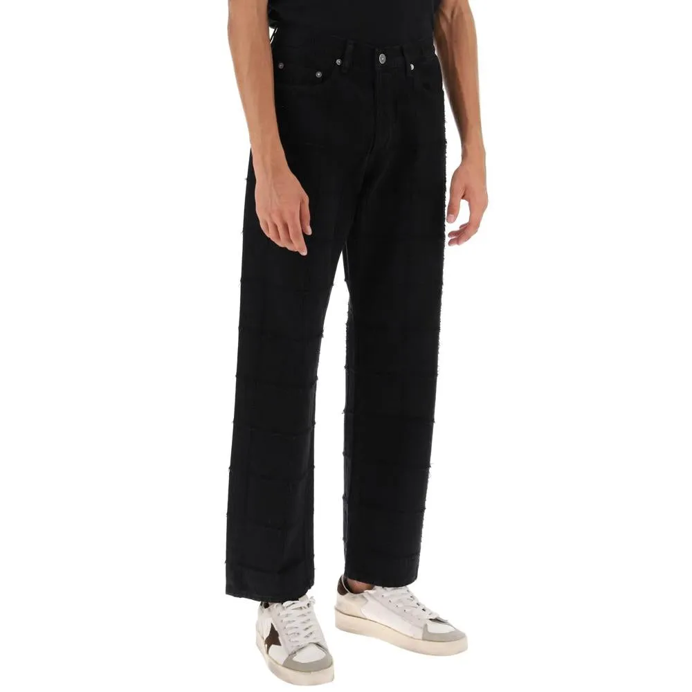 Golden Goose 'Skate' Jeans With Check Scratchy Motif - Noir - Homme