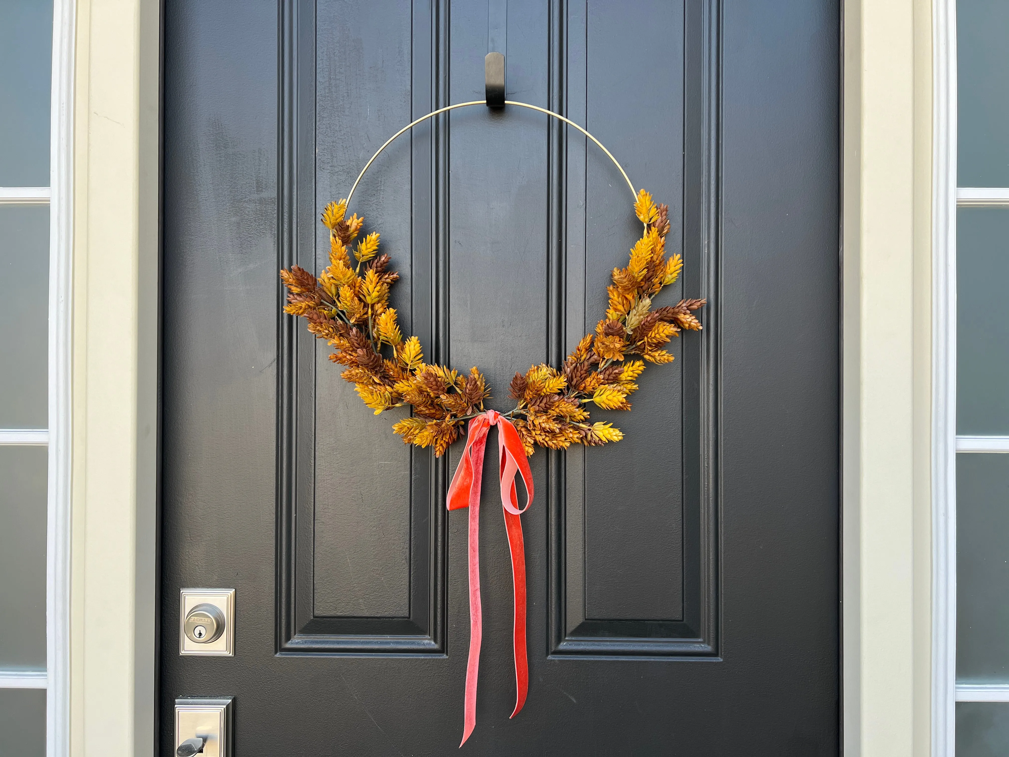 Golden Harvest Hoop Wreath