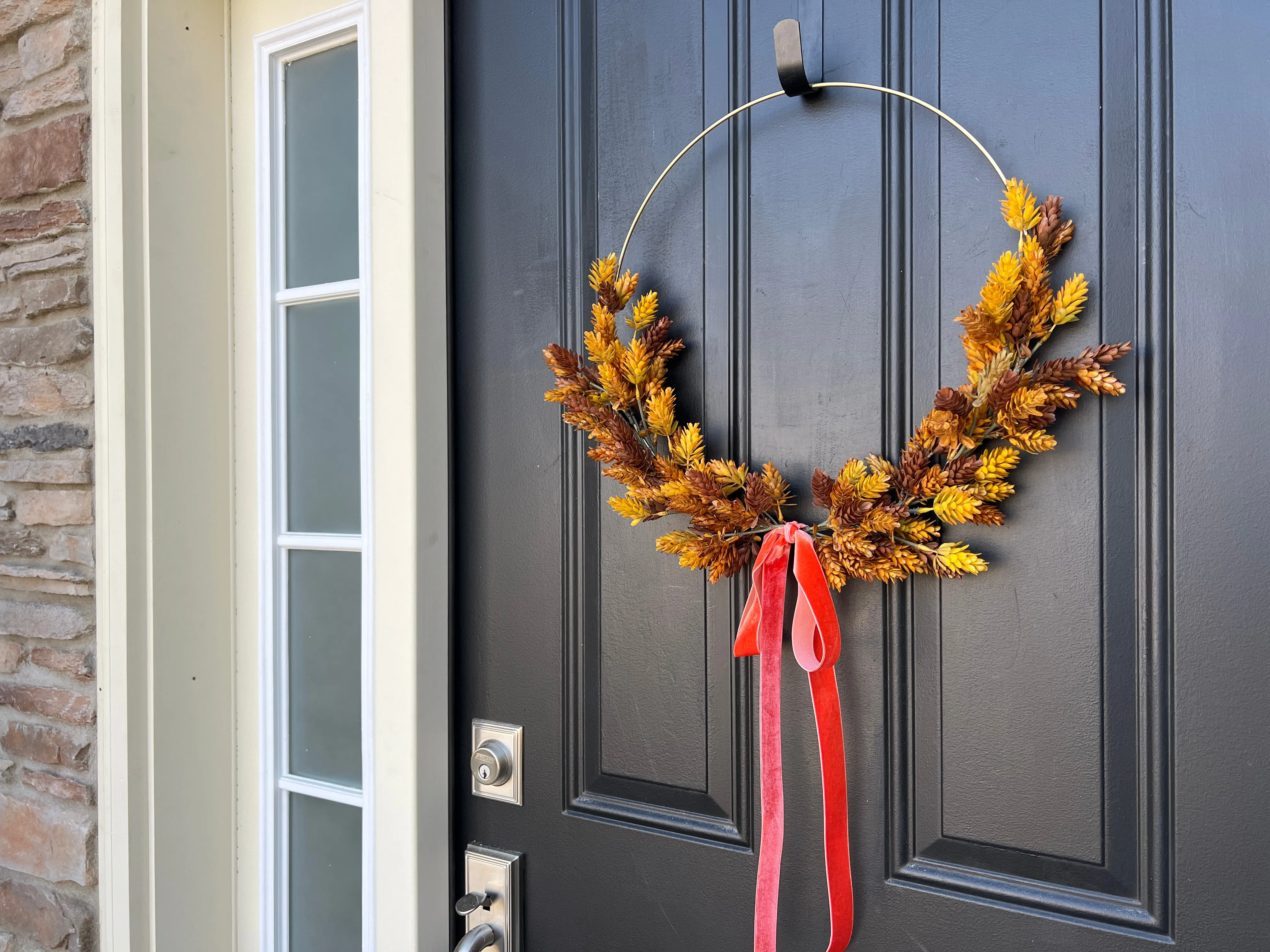 Golden Harvest Hoop Wreath