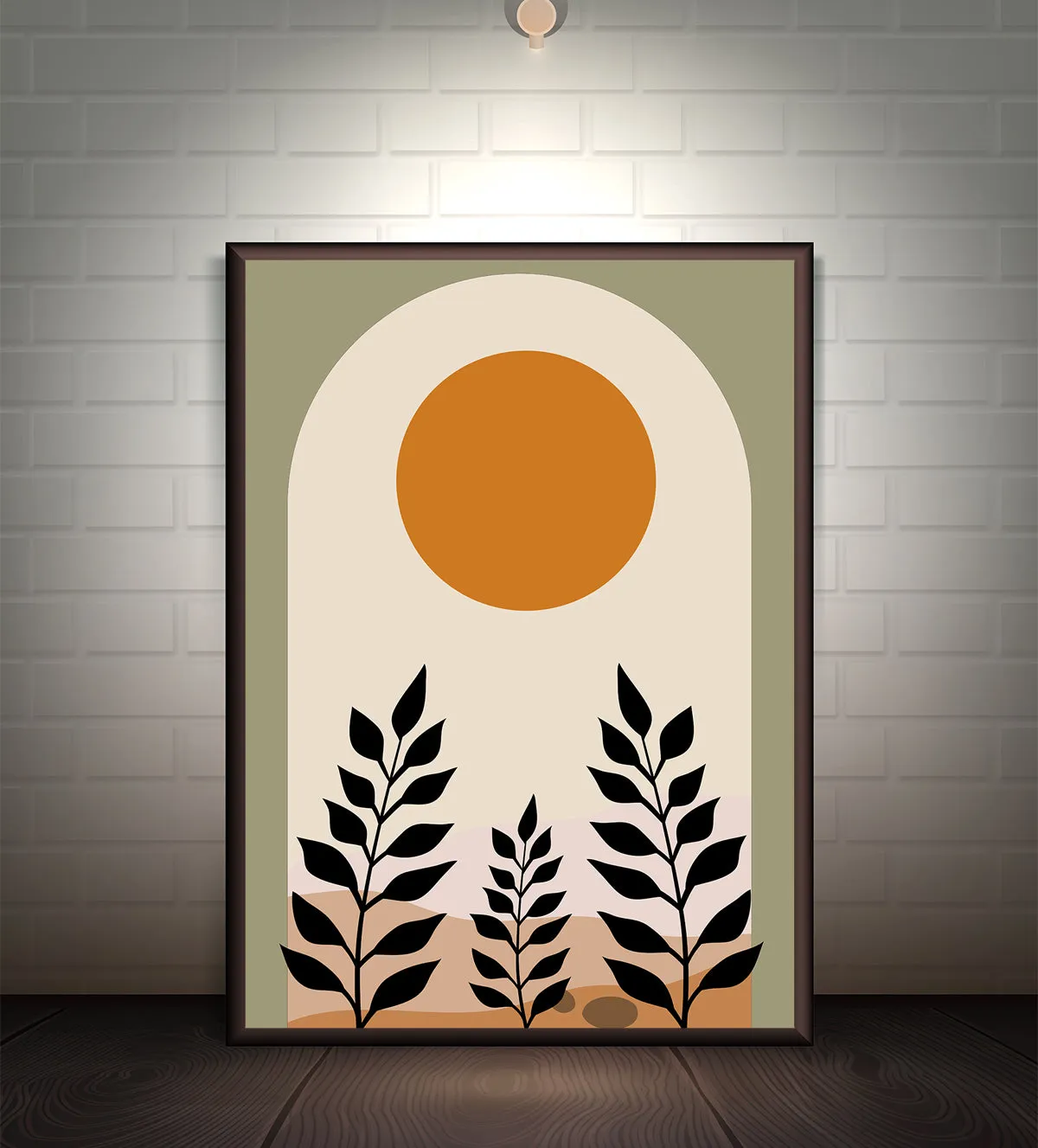 Golden Solstice: Minimalist Boho Nature Art