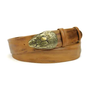 Golden Syrup Vintage Feel Snake Belt