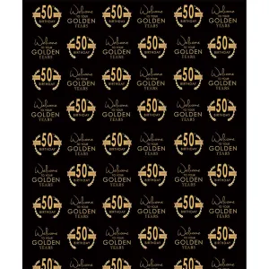 Golden Years Custom Printed Backdrop (Black Background)