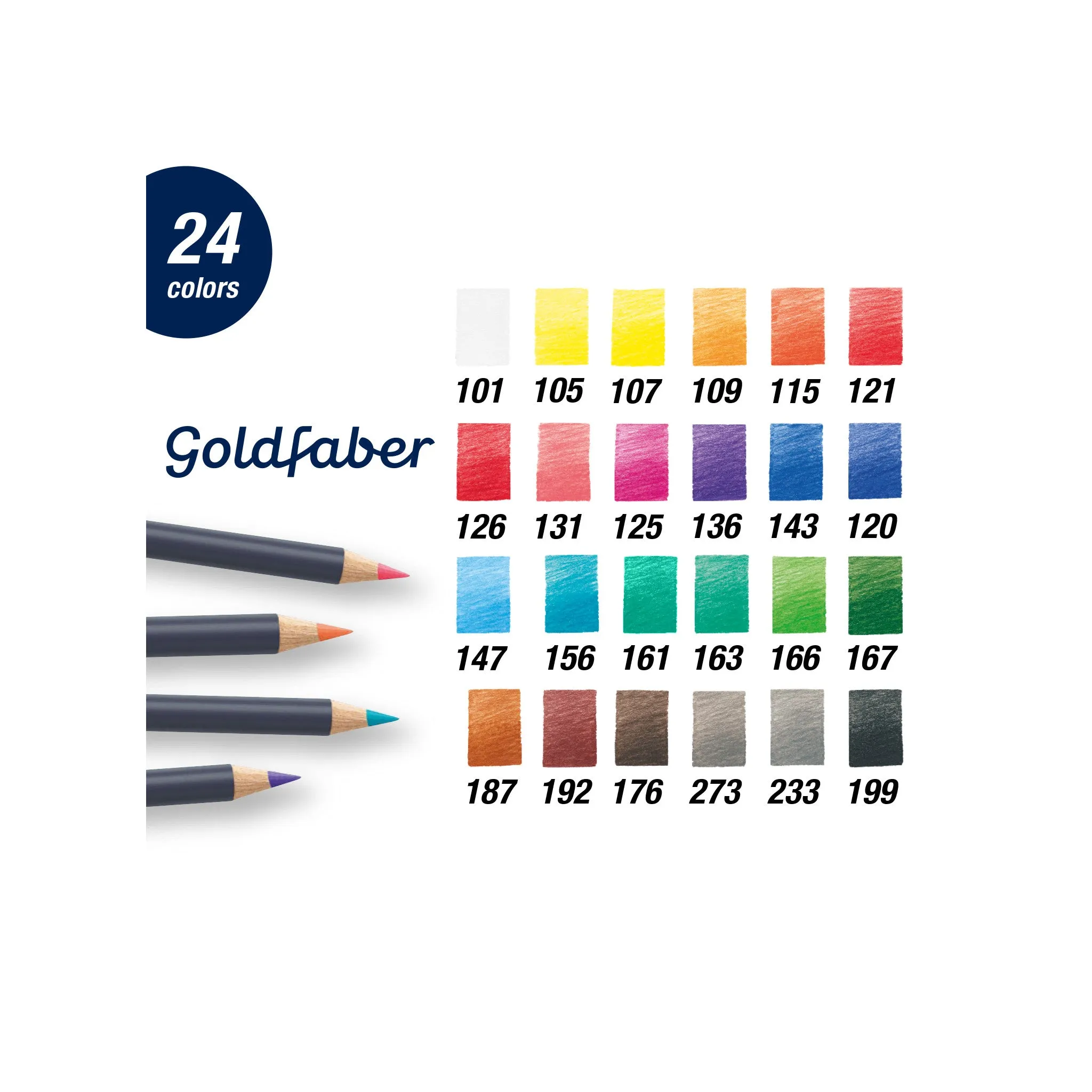 Goldfaber Color Pencils - Tin of 24 - #214724