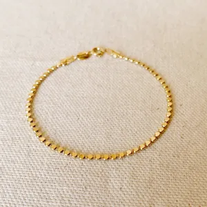 GoldFi - 18k Gold Filled 2mm Flat Ball Bracelet