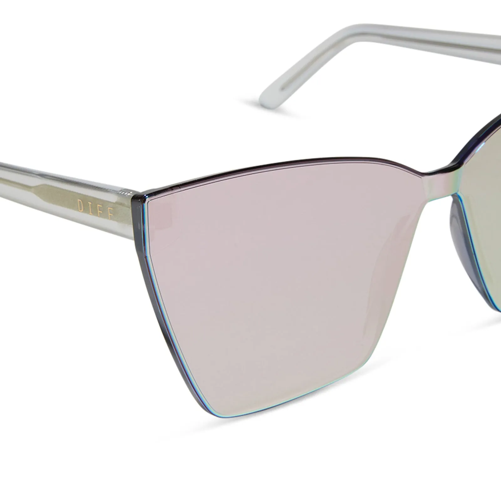 GOLDIE - OPALESCENT PINK   CHERRY BLOSSOM MIRROR SUNGLASSES