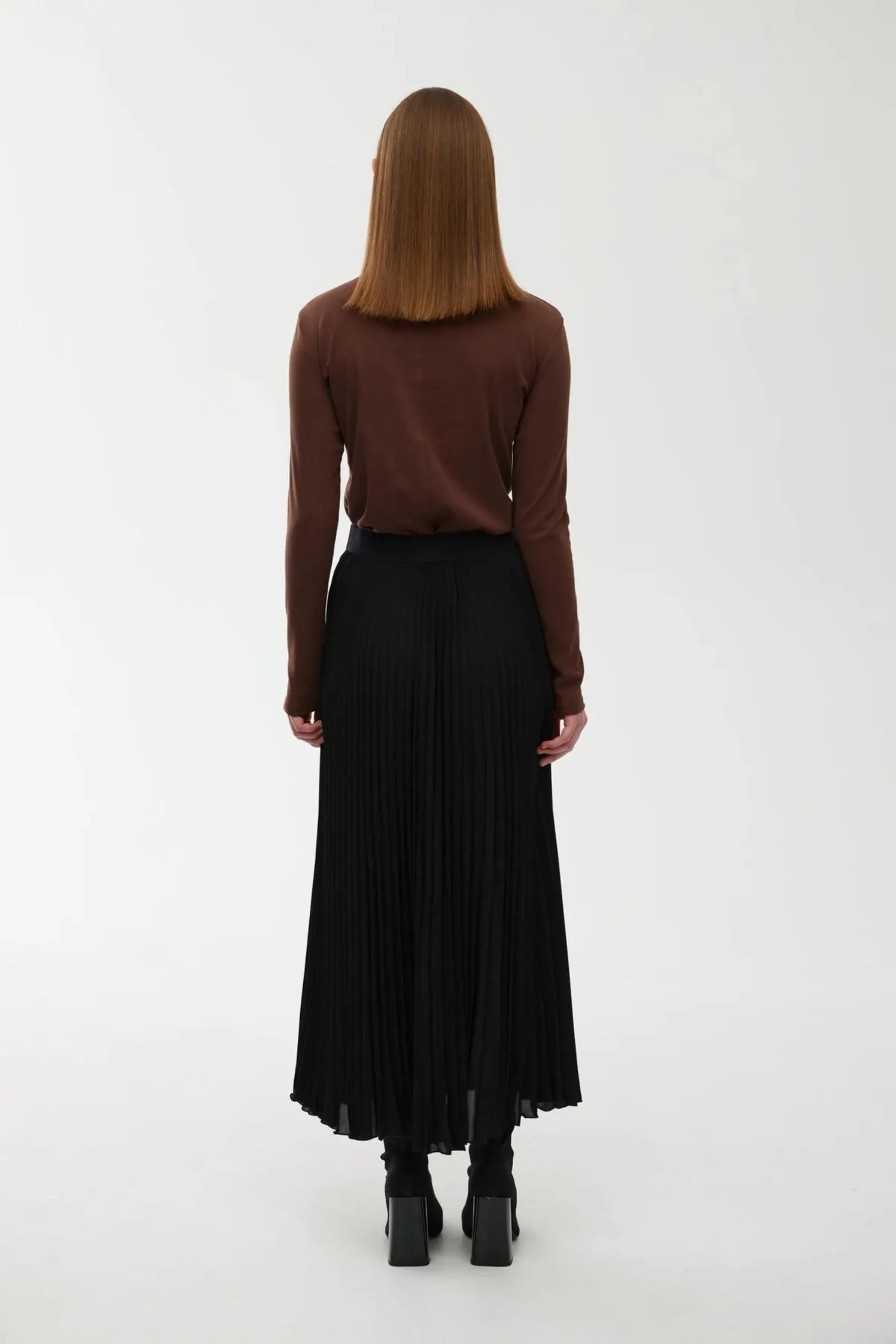 Goldie Pleat Skirt | Black