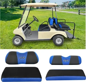 Golf Cart Front Rear Seat Cover Set for EZGO TXT RXV & Club Car DS - 10L0L