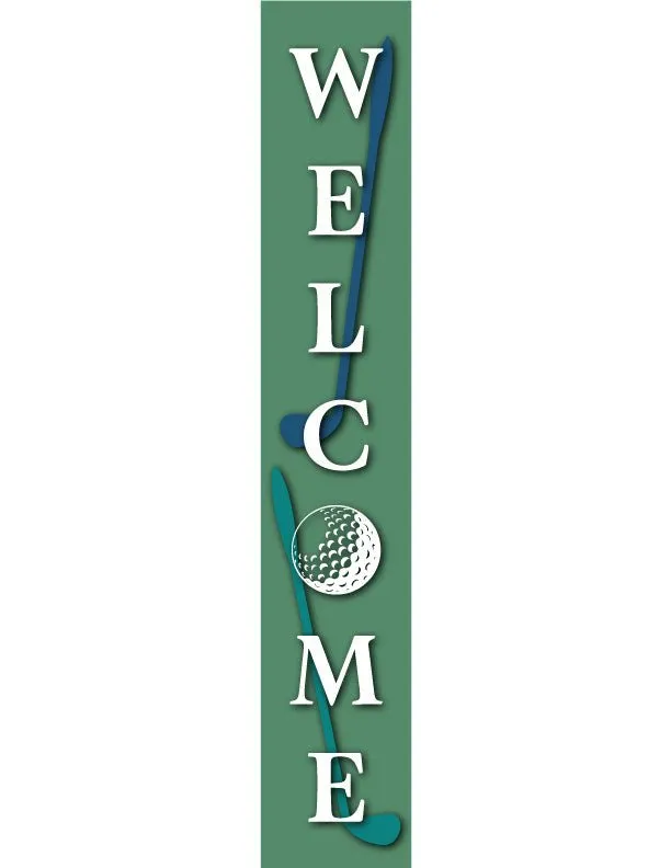 Golf Home Porch Leaner Welcome Sign