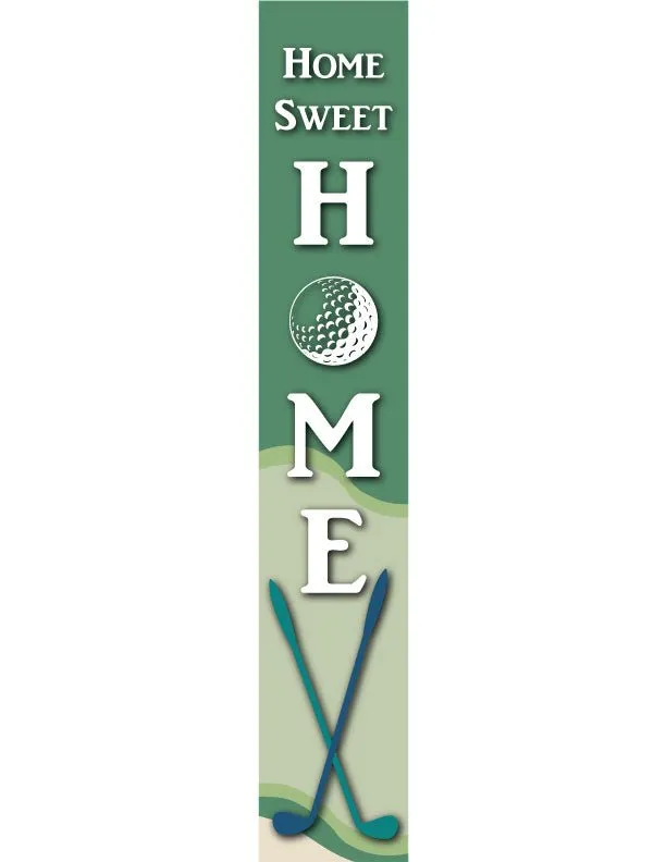 Golf Home Porch Leaner Welcome Sign