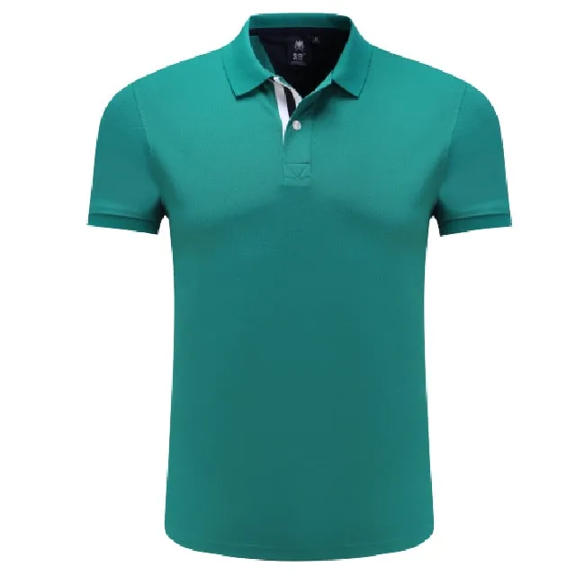 Golf Short Sleeve Training Fitness Summer Turn-down Collar Polo T shirt