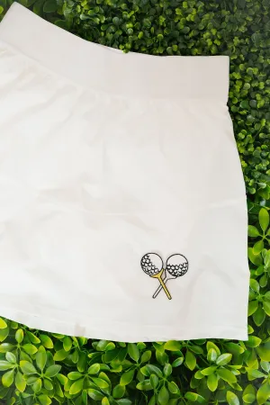 GOLF TEE WHITE ATHLETIC SKIRT