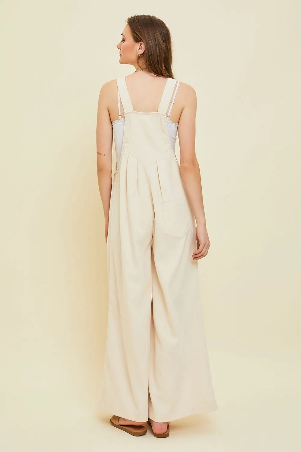 Gooby Corduroy Sleeveless Wide-Leg Overall