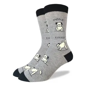 Good Luck Sock Women's Yoga Pug Socks - Shoe Size 5-9