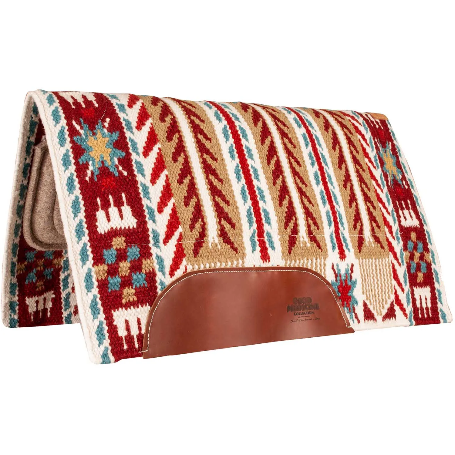 Good Medicine "Morning Star" Saddle Pad, Cream/Tan/Red/Brown, 38" x 34"