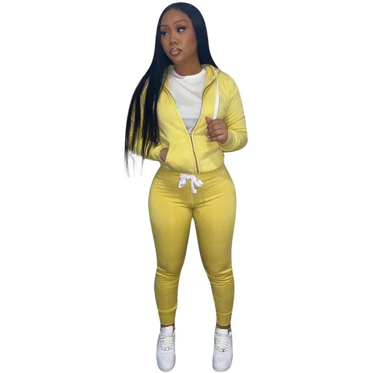 Good Quality Two Piece Set Girl Ladies Outfits 2 Piece Set Women Clothing joggers two piece set tracksuit