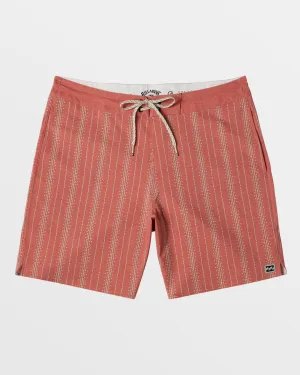 Good Times Lo Tide 18" Swim Trunks - Rose