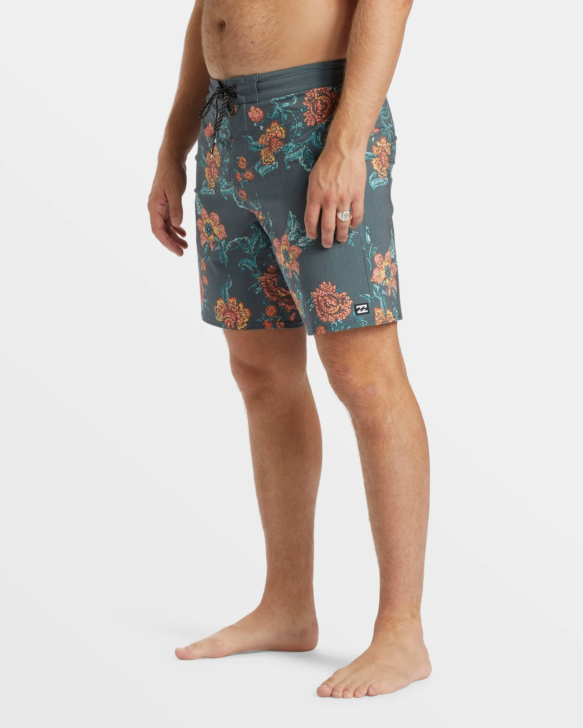 Good Times Lo Tide 18" Swim Trunks - Slate Green