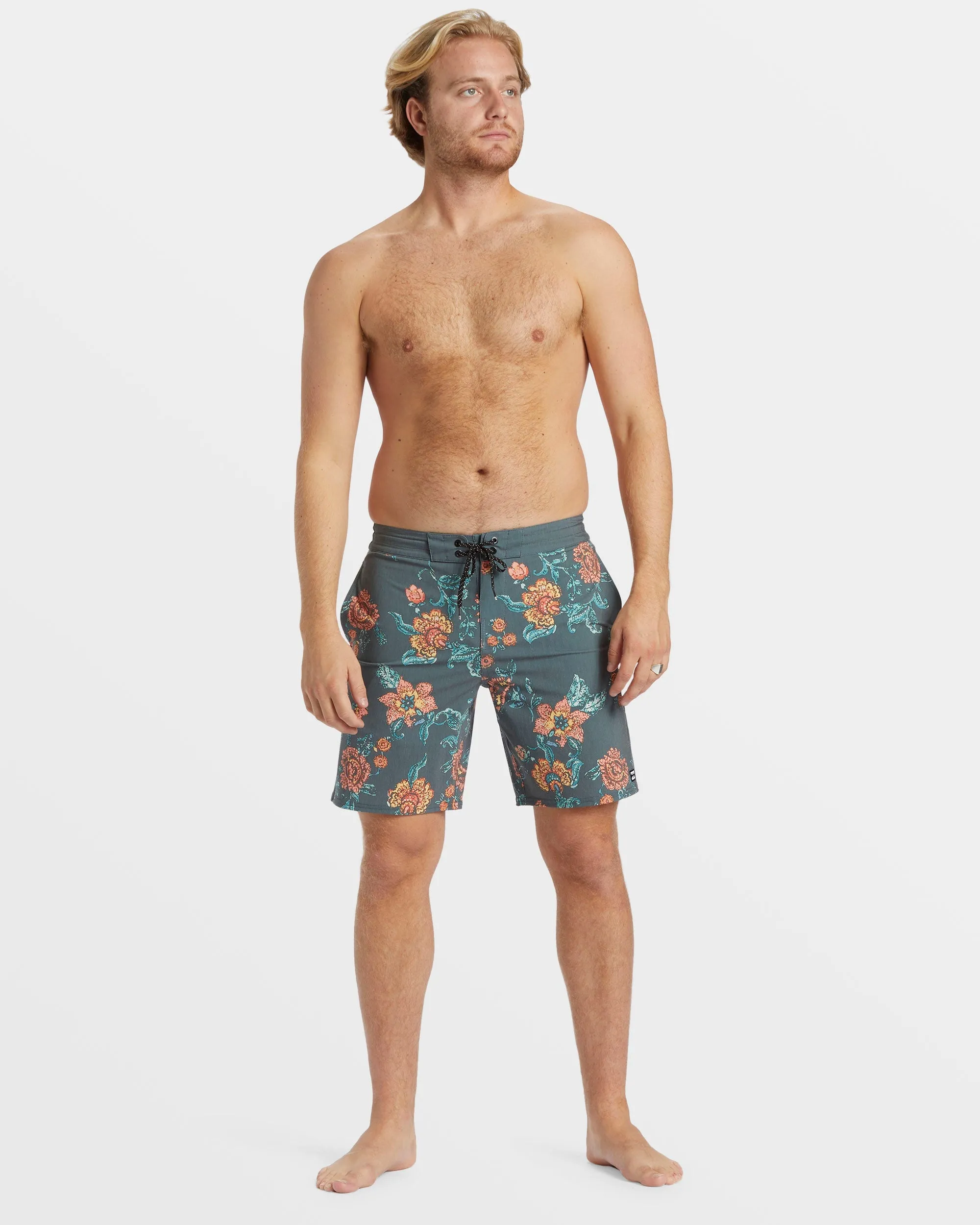 Good Times Lo Tide 18" Swim Trunks - Slate Green