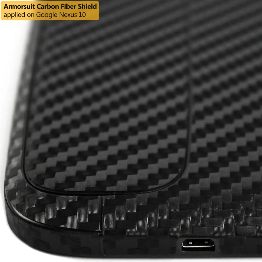 Google Nexus 10 Screen Protector   Black Carbon Fiber Film Protector