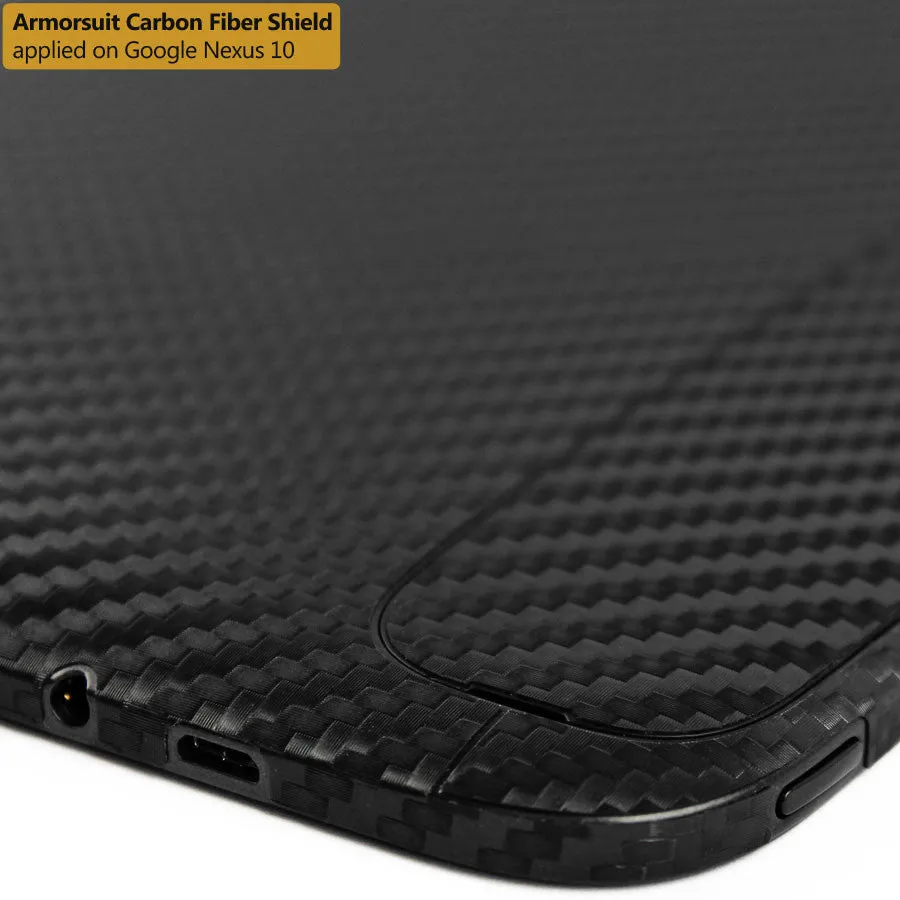 Google Nexus 10 Screen Protector   Black Carbon Fiber Film Protector