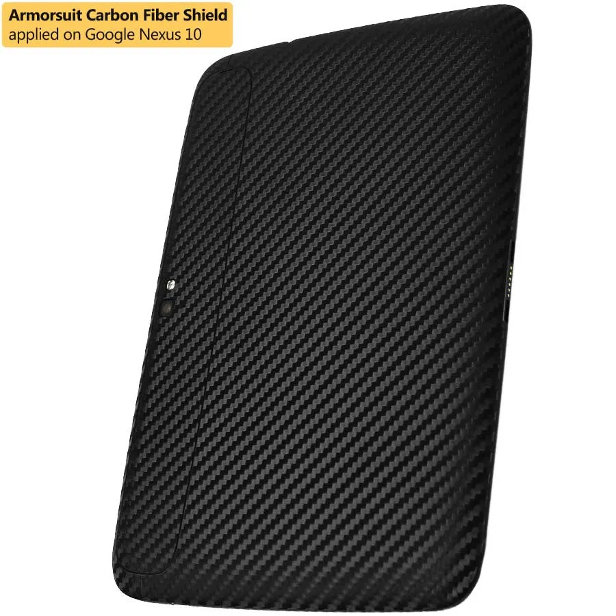 Google Nexus 10 Screen Protector   Black Carbon Fiber Film Protector