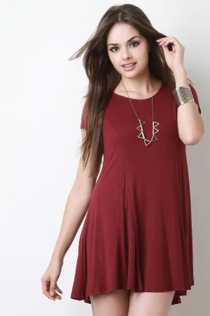 Gored Shift Mini Dress